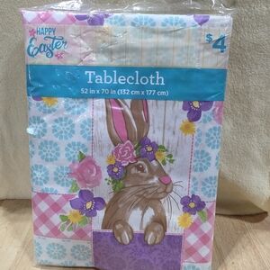 Easter Bunny Tablecloth with Floral Design~New In Package